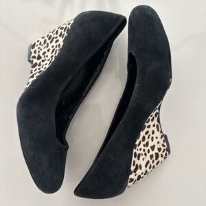 Vintage Franco Sarto Suede & Ponyhair Wedges-8